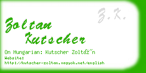 zoltan kutscher business card